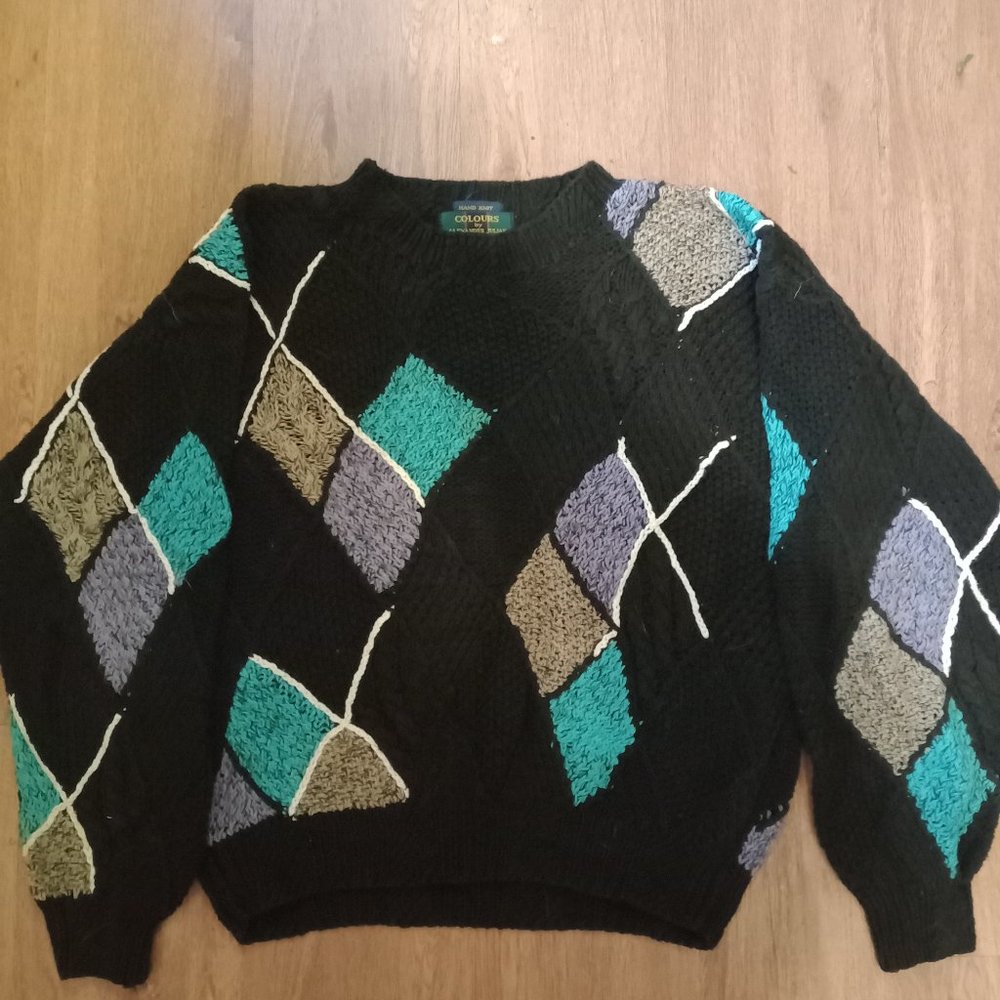 Alexander Julian Colours Hand Knit Gorgeous Sweater